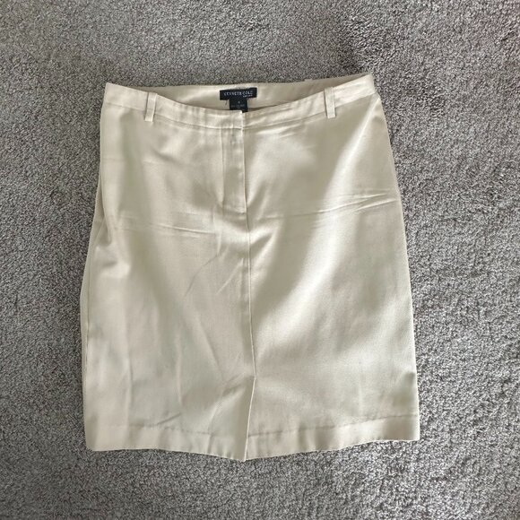Kenneth Cole Cream Pencil Skirt | Size 4 Women’s Workwear Career Office Skirt - Picture 1 of 2